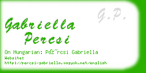 gabriella percsi business card